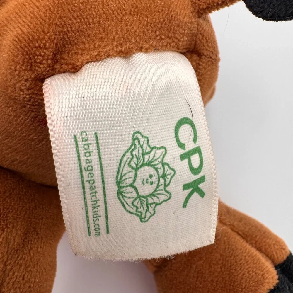 Cabbage Patch Kids Cuties Cow Plush Doll Brown Yellow Costume Green‎ Eyes